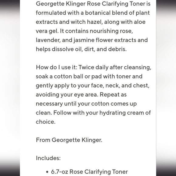🆕 GEORGETTE KLINGER Rose Clarifying Toner - Picture 3 of 9